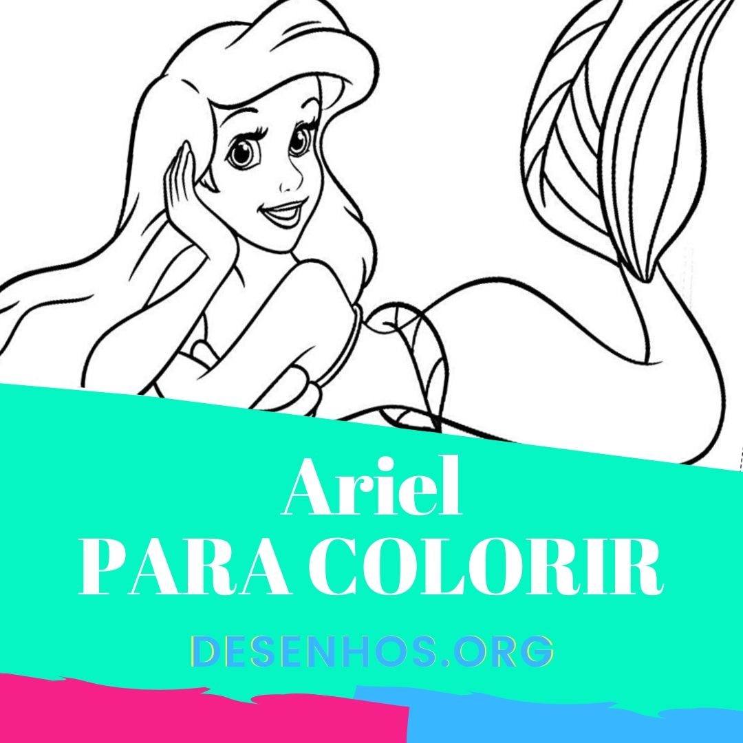 109 Desenhos da Ariel para colorir e imprimir