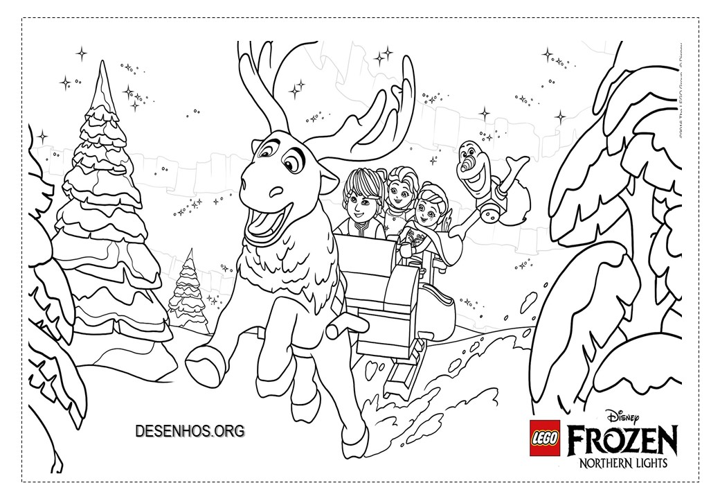 209 desenhos Frozen 1 e 2 para imprimir e colorir