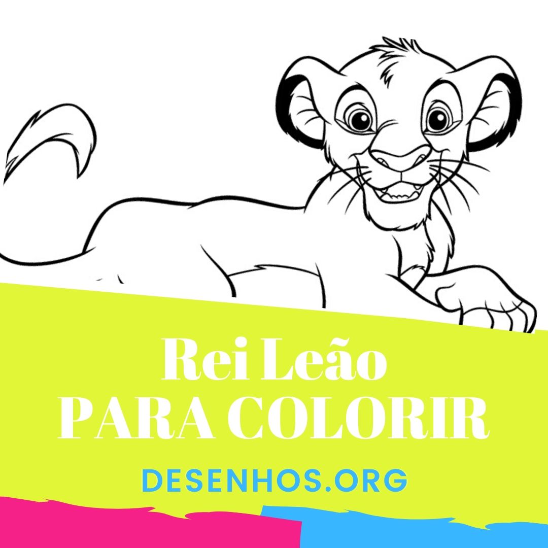 Desenhos do Rei Leão para colorir e imprimir!