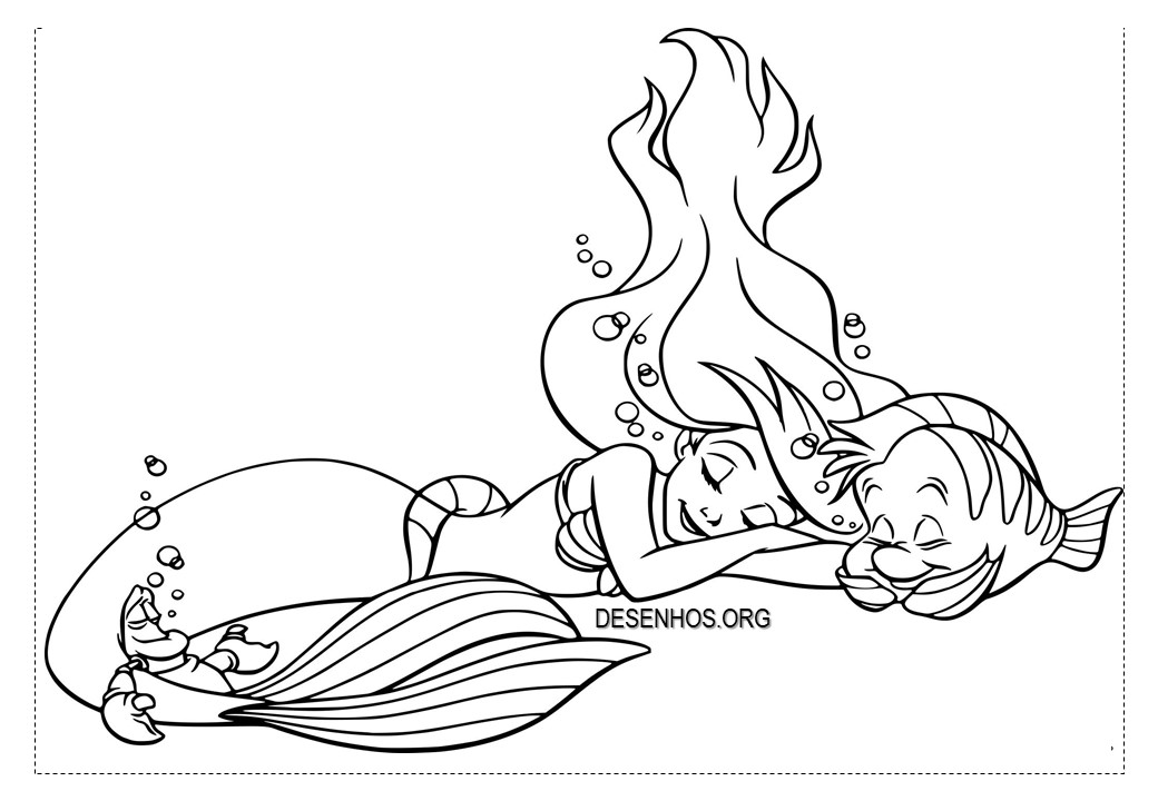 Desenho de Princesa Ariel para Colorir - Colorir.com