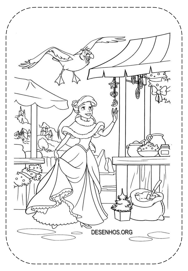 109 Desenhos da Ariel para colorir e imprimir