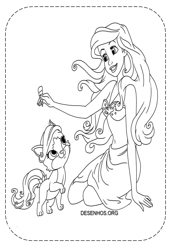 109 Desenhos da Ariel para colorir e imprimir