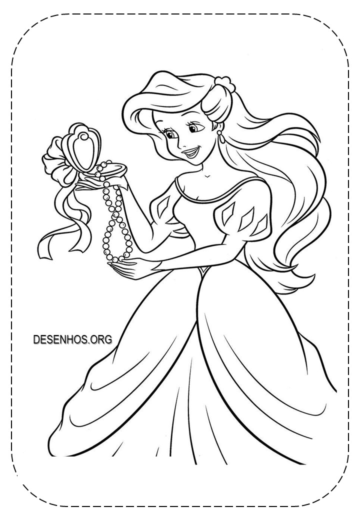 109 Desenhos da Ariel para colorir e imprimir