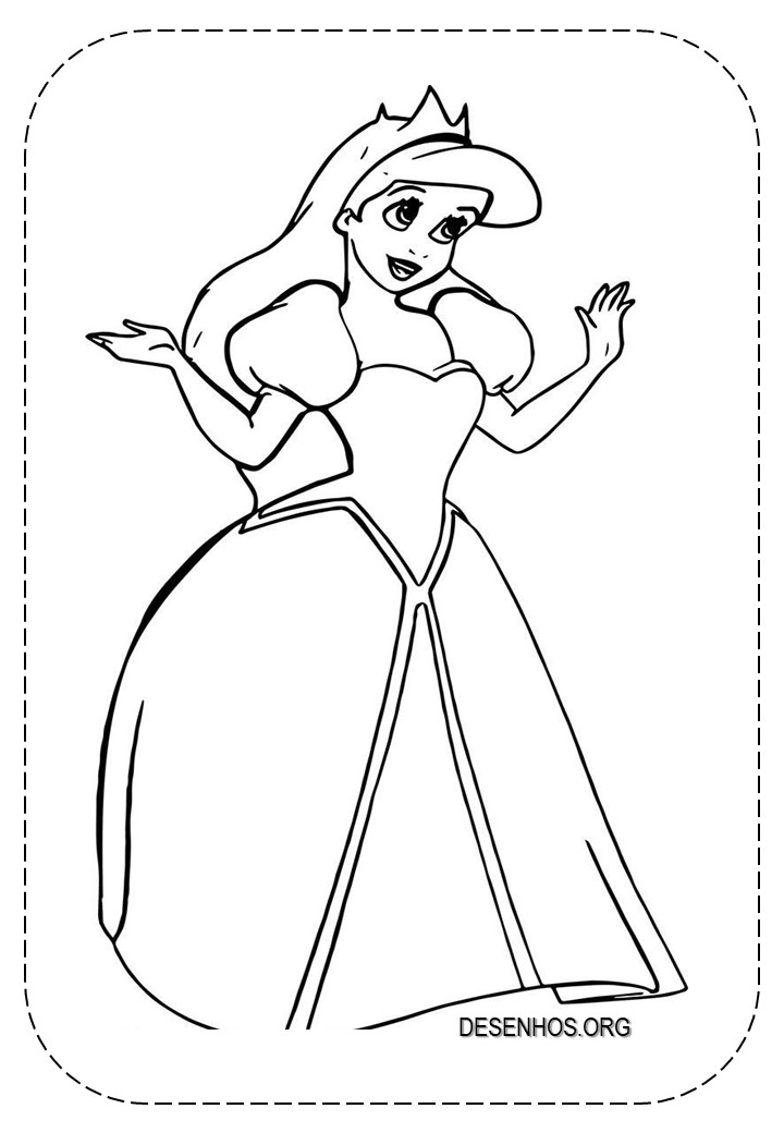 109 Desenhos da Ariel para colorir e imprimir