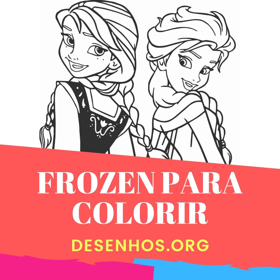 desenhos frozen colorir