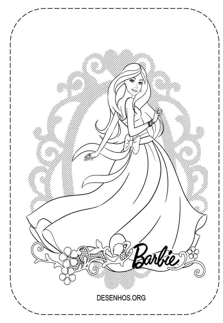 Desenhos para pintar a Barbie girl art for kids Pinturas da boneca Barbi  para criança DESENHOLANDIA 