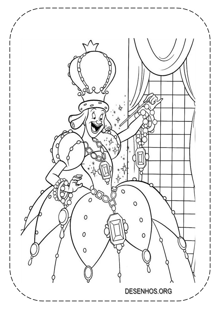 154 desenhos da Cinderela para colorir!