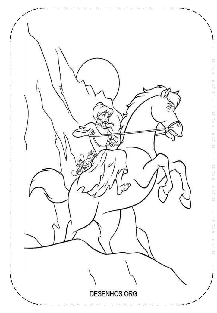 154 desenhos da Cinderela para colorir!