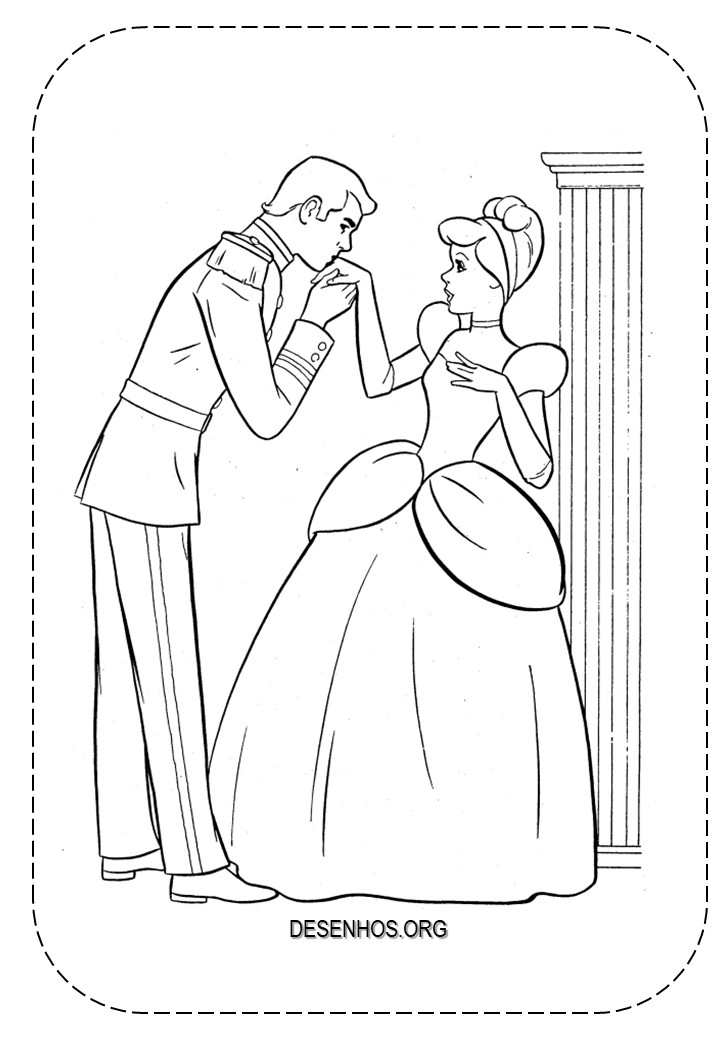 154 desenhos da Cinderela para colorir!