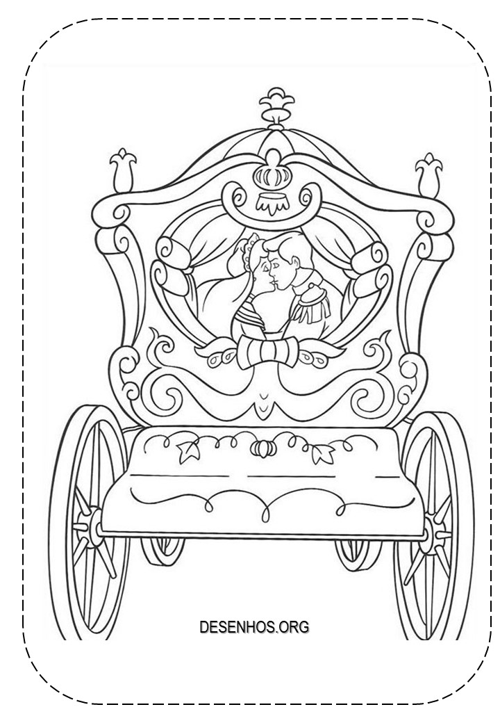 154 desenhos da Cinderela para colorir!
