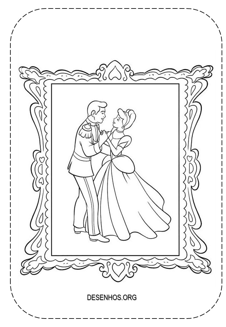 154 desenhos da Cinderela para colorir!