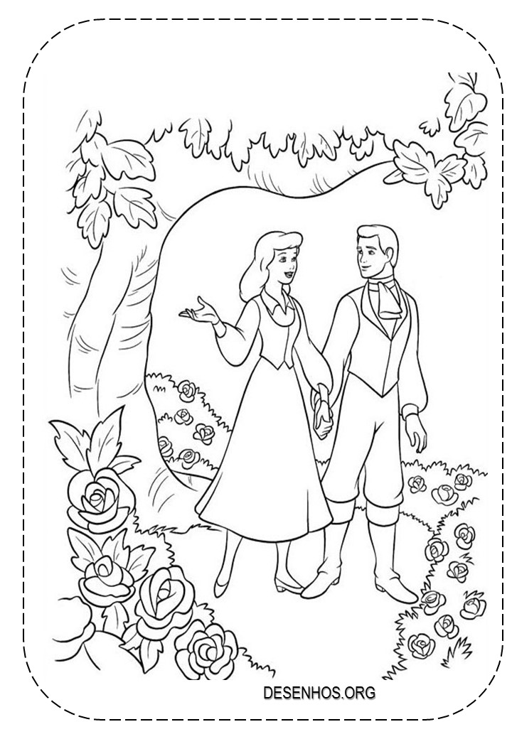 154 desenhos da Cinderela para colorir!