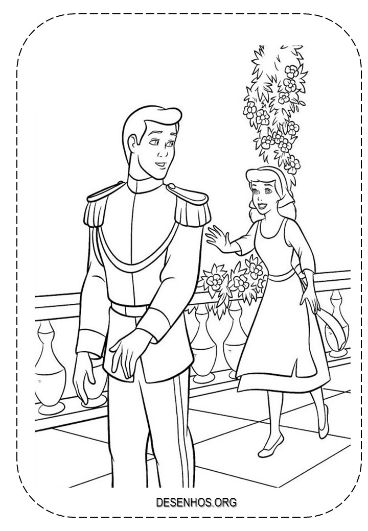154 desenhos da Cinderela para colorir!
