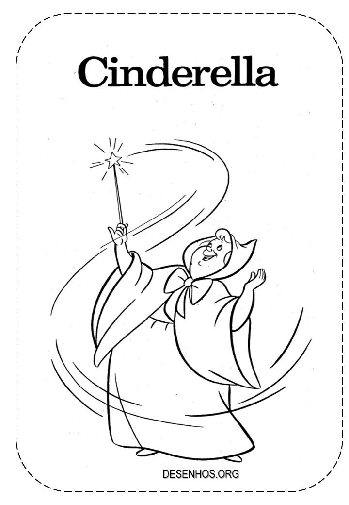 154 desenhos da Cinderela para colorir!