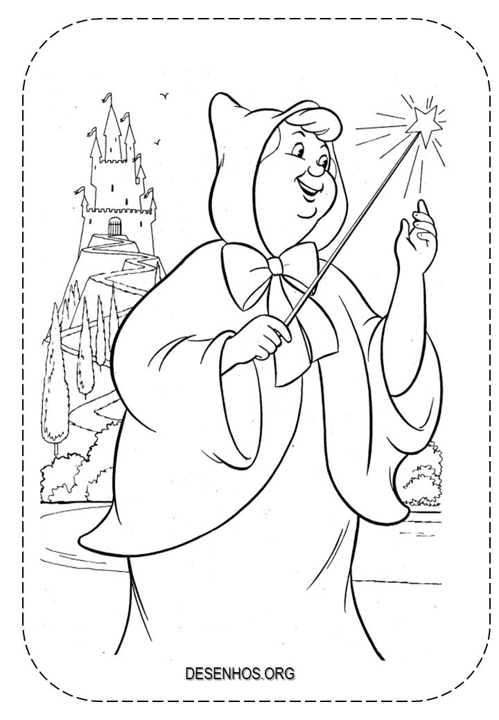 154 desenhos da Cinderela para colorir!