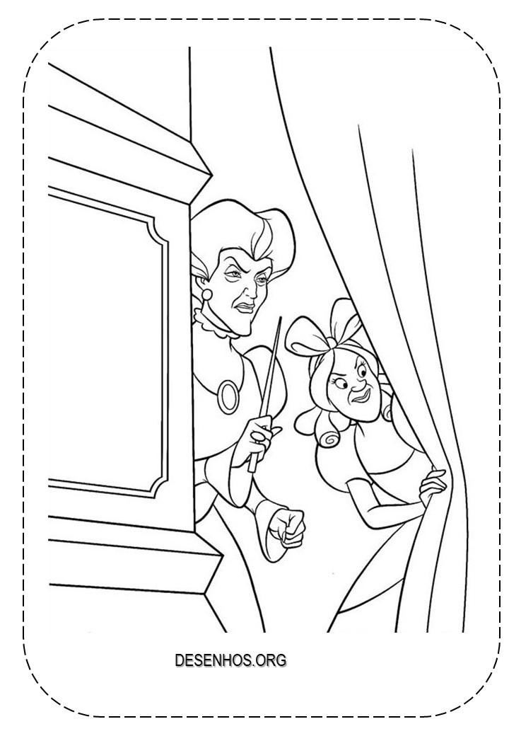 154 desenhos da Cinderela para colorir!