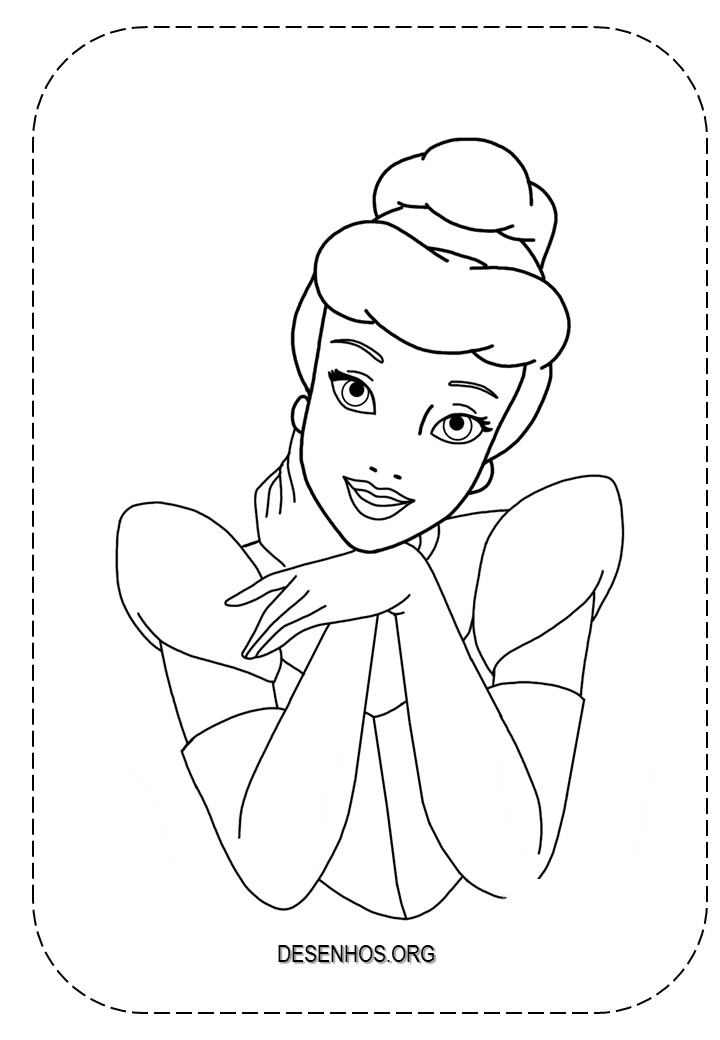 154 desenhos da Cinderela para colorir!