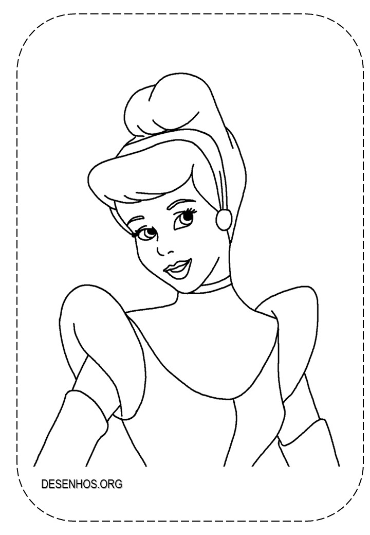 154 desenhos da Cinderela para colorir!