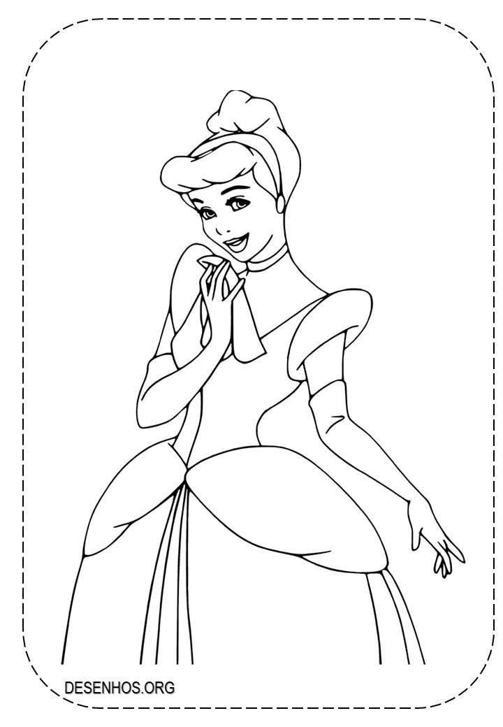 154 desenhos da Cinderela para colorir!