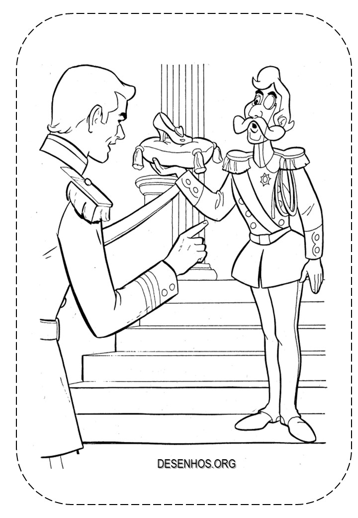 154 desenhos da Cinderela para colorir!