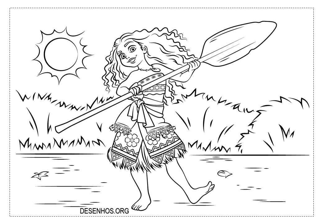 Desenhos da Moana para colorir!