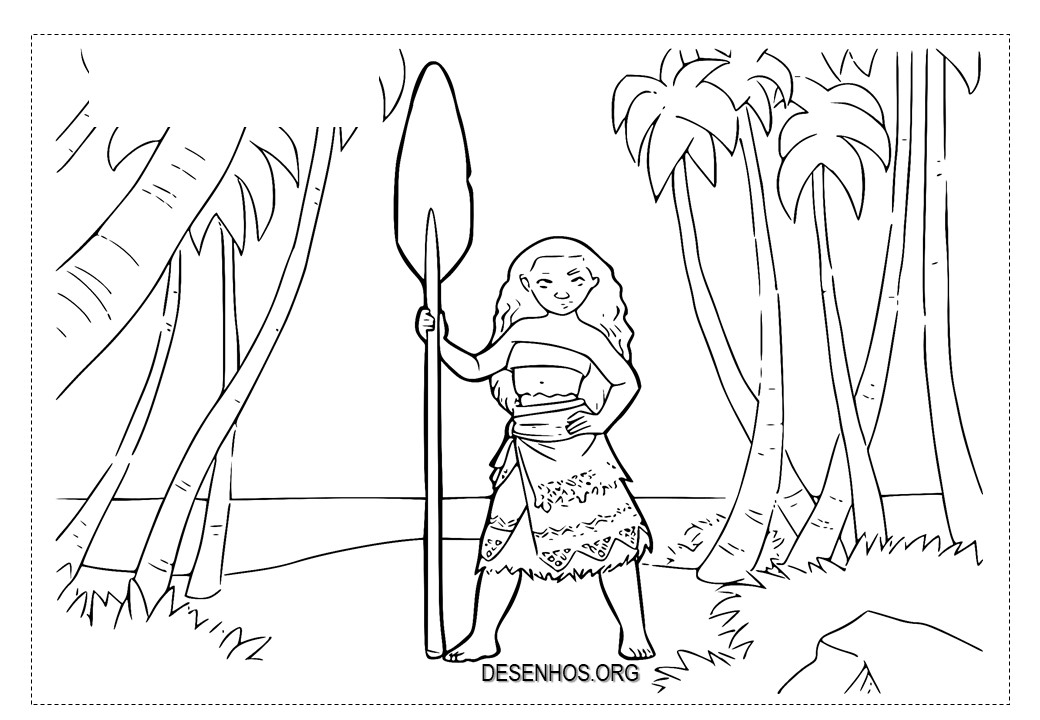 Desenhos da Moana para colorir!