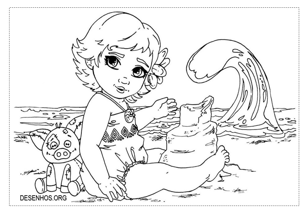 Desenhos da Moana para colorir!
