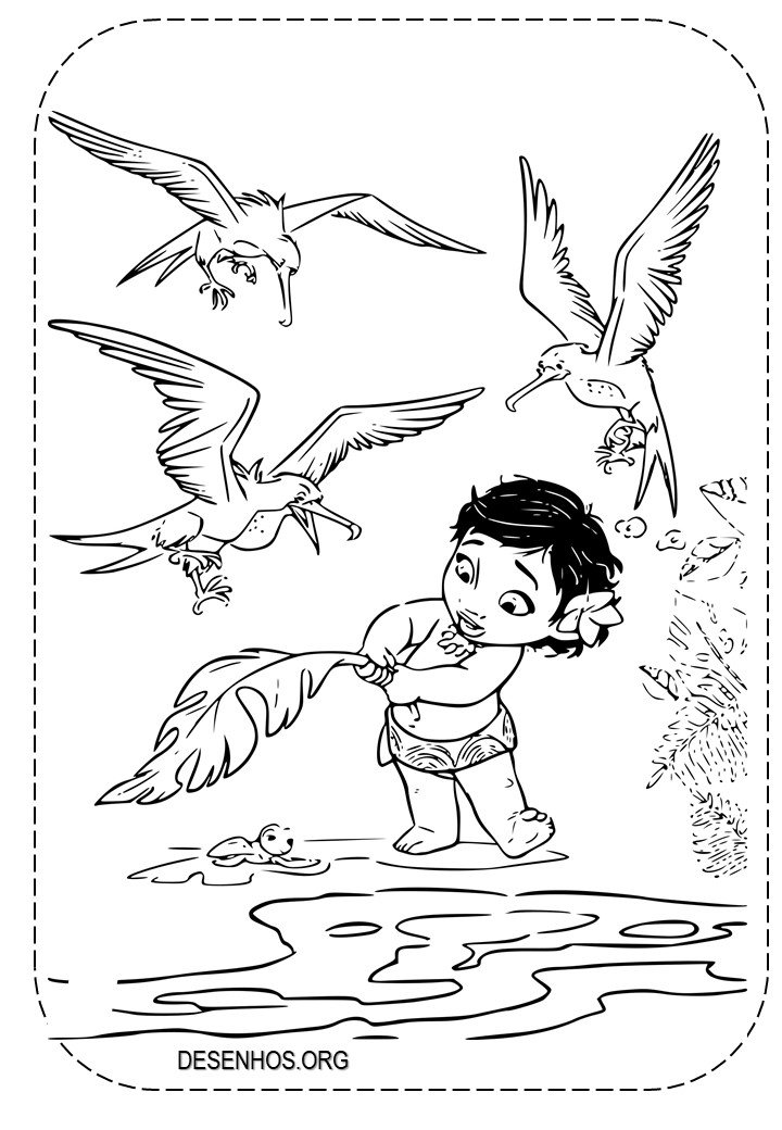 Desenhos da Moana para colorir!