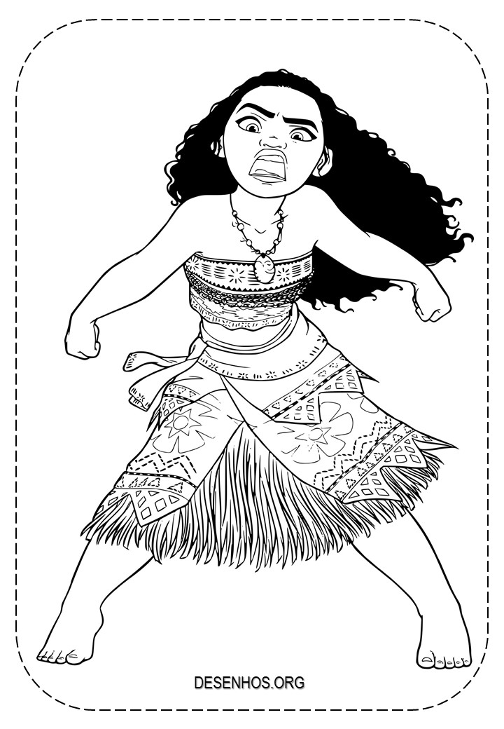 Desenhos da Moana para colorir!