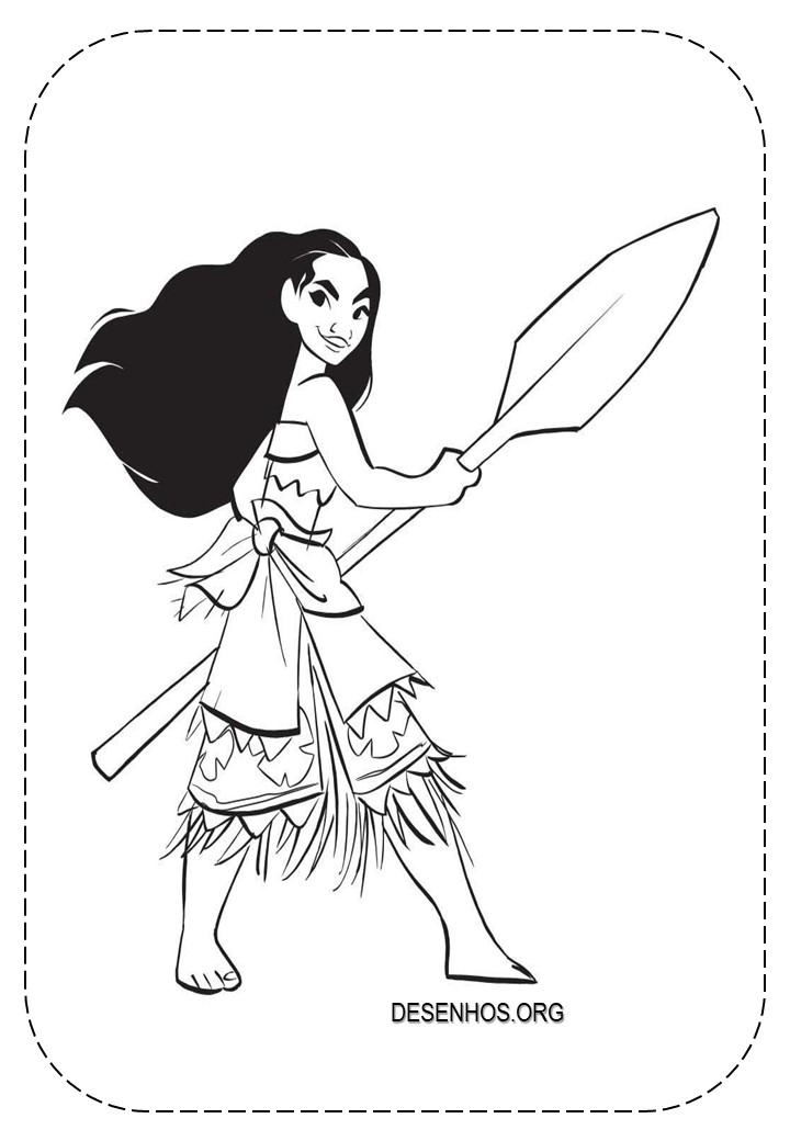 Desenhos da Moana para colorir!