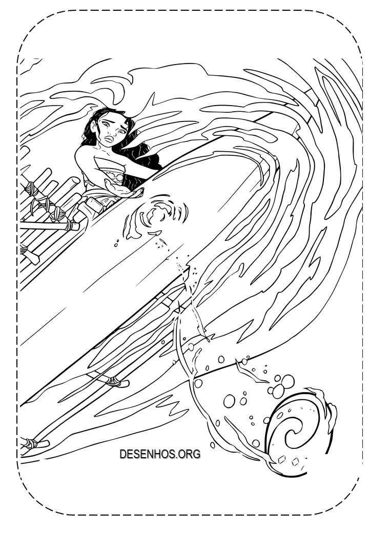 Desenhos da Moana para colorir!