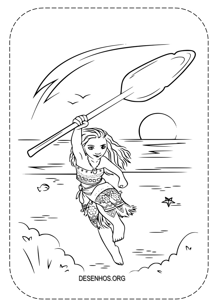 Desenhos da Moana para colorir!