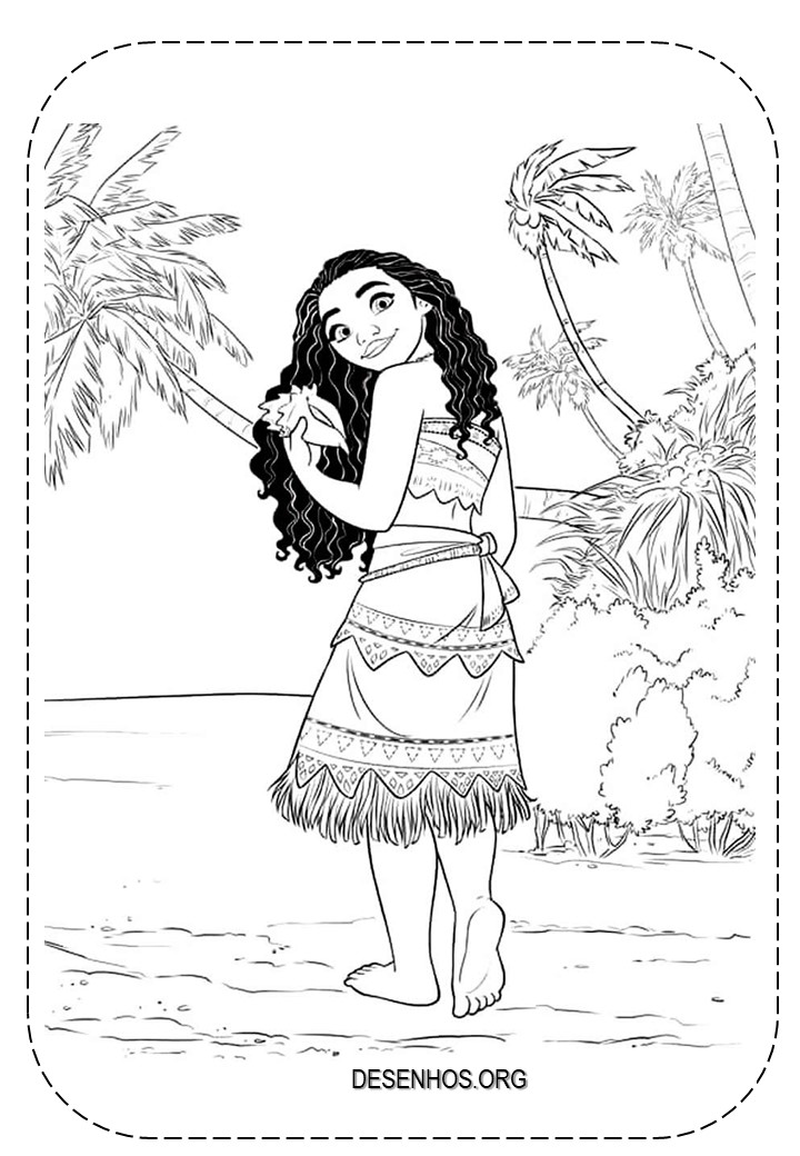 Desenhos da Moana para colorir!