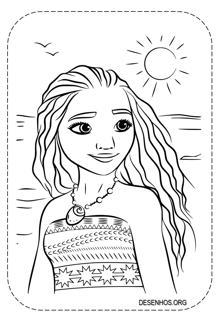 Desenhos da Moana para colorir!
