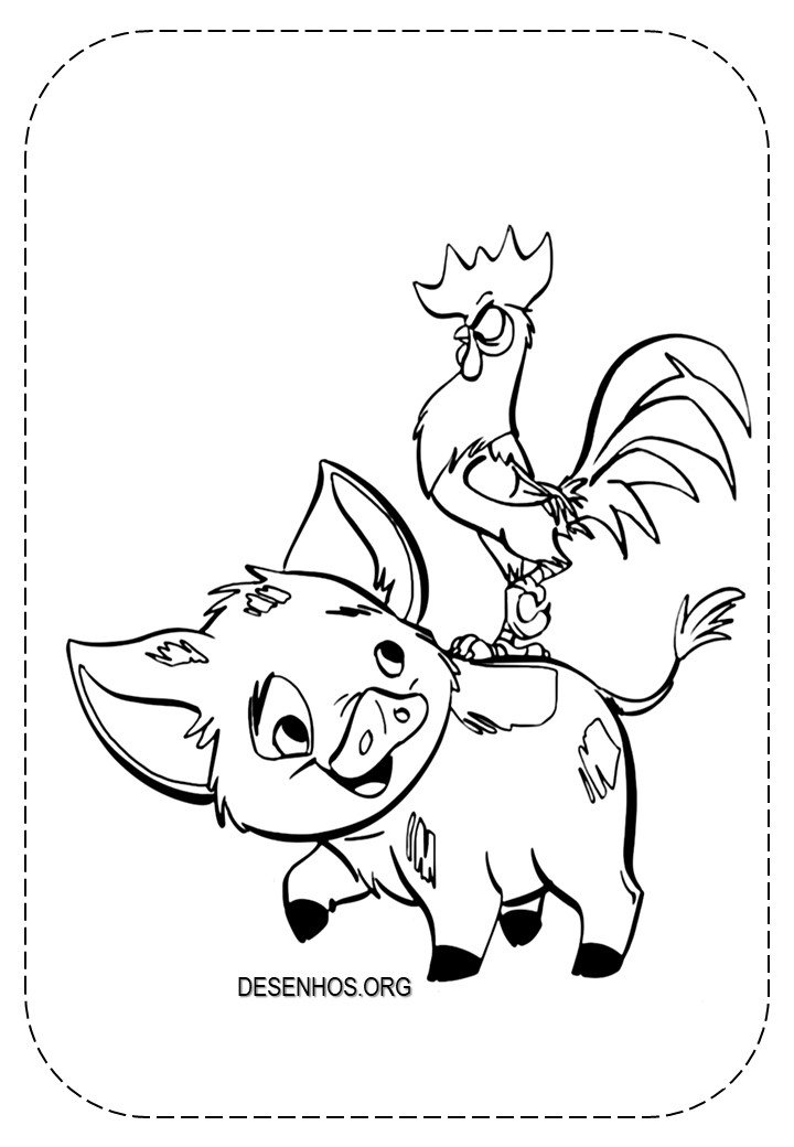 Desenhos da Moana para colorir!