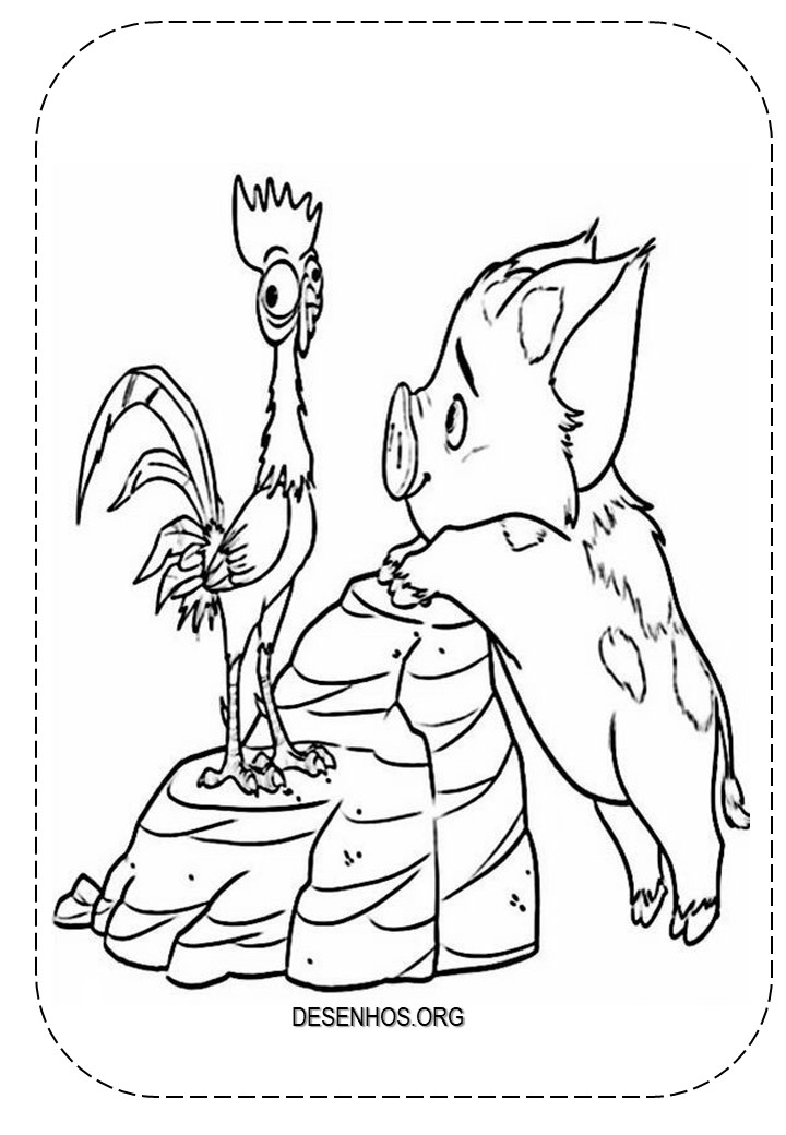 Desenhos da Moana para colorir!