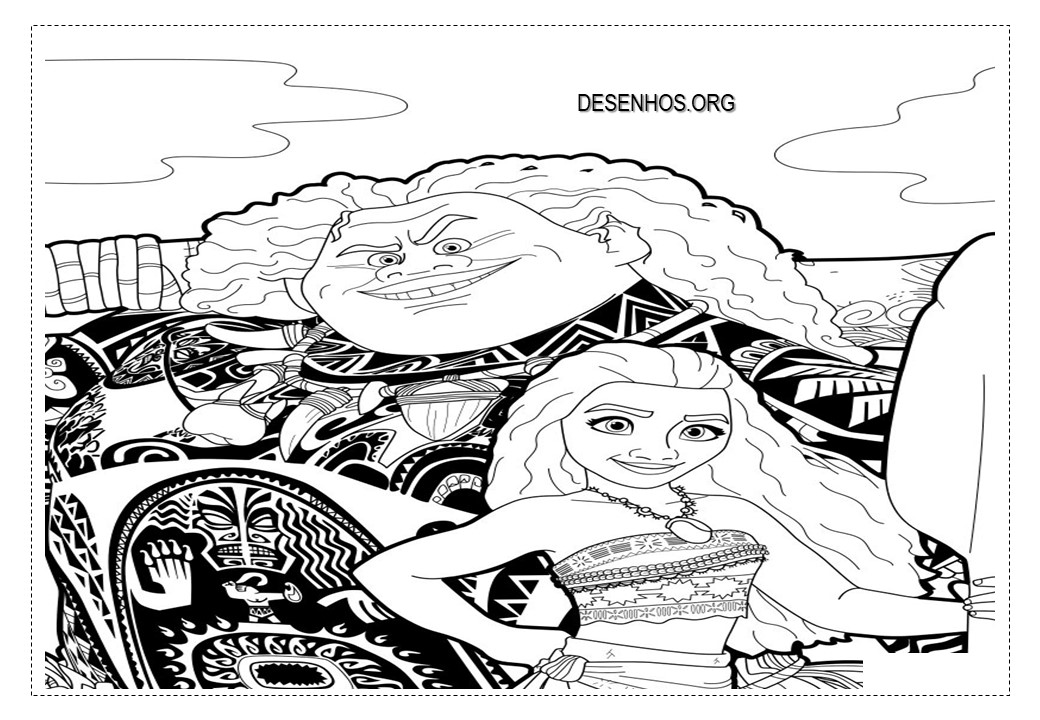 Desenhos da Moana para colorir!