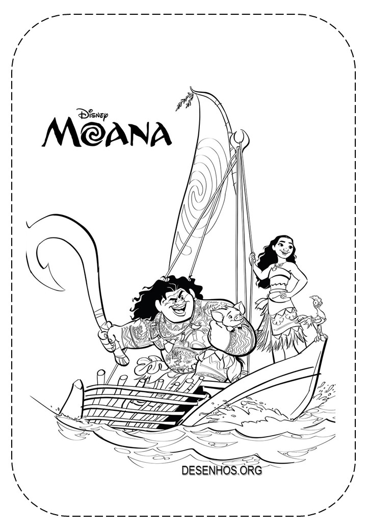 Desenhos da Moana para colorir!