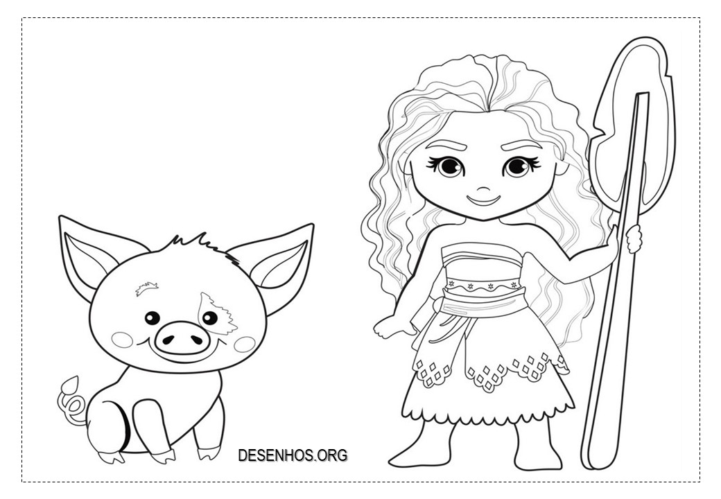 Desenhos da Moana para colorir!