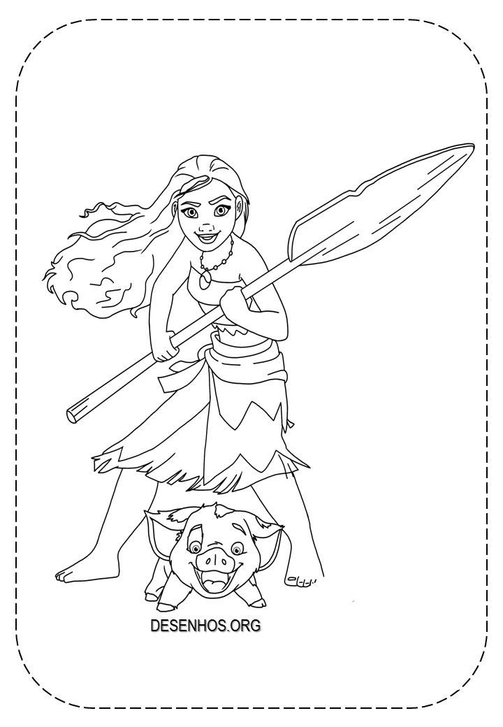 Desenhos da Moana para colorir!