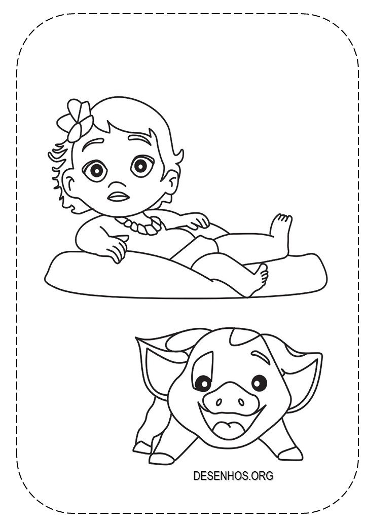 Desenhos da Moana para colorir!