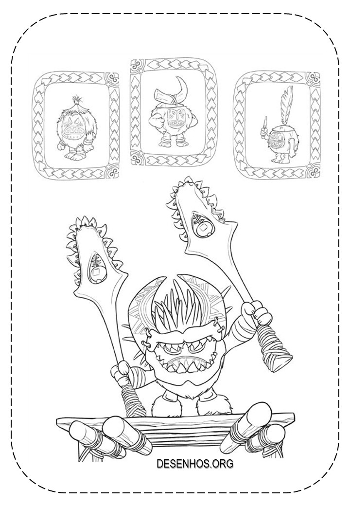 Desenhos da Moana para colorir!