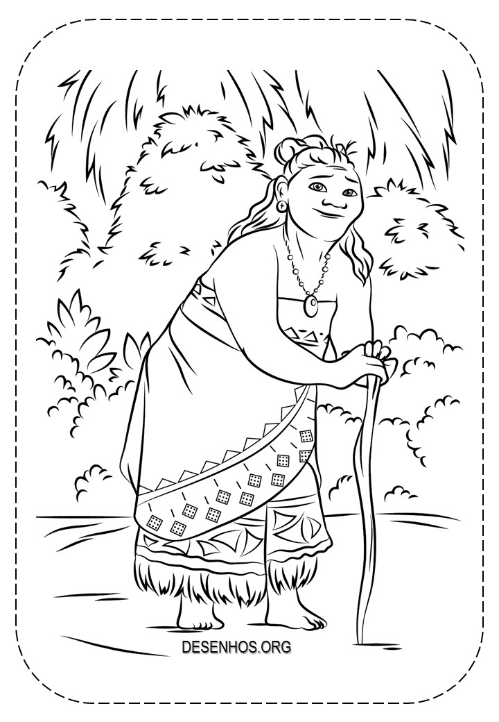 Desenhos da Moana para colorir!