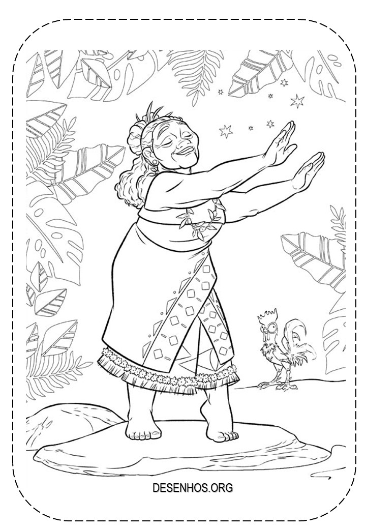 Desenhos da Moana para colorir!