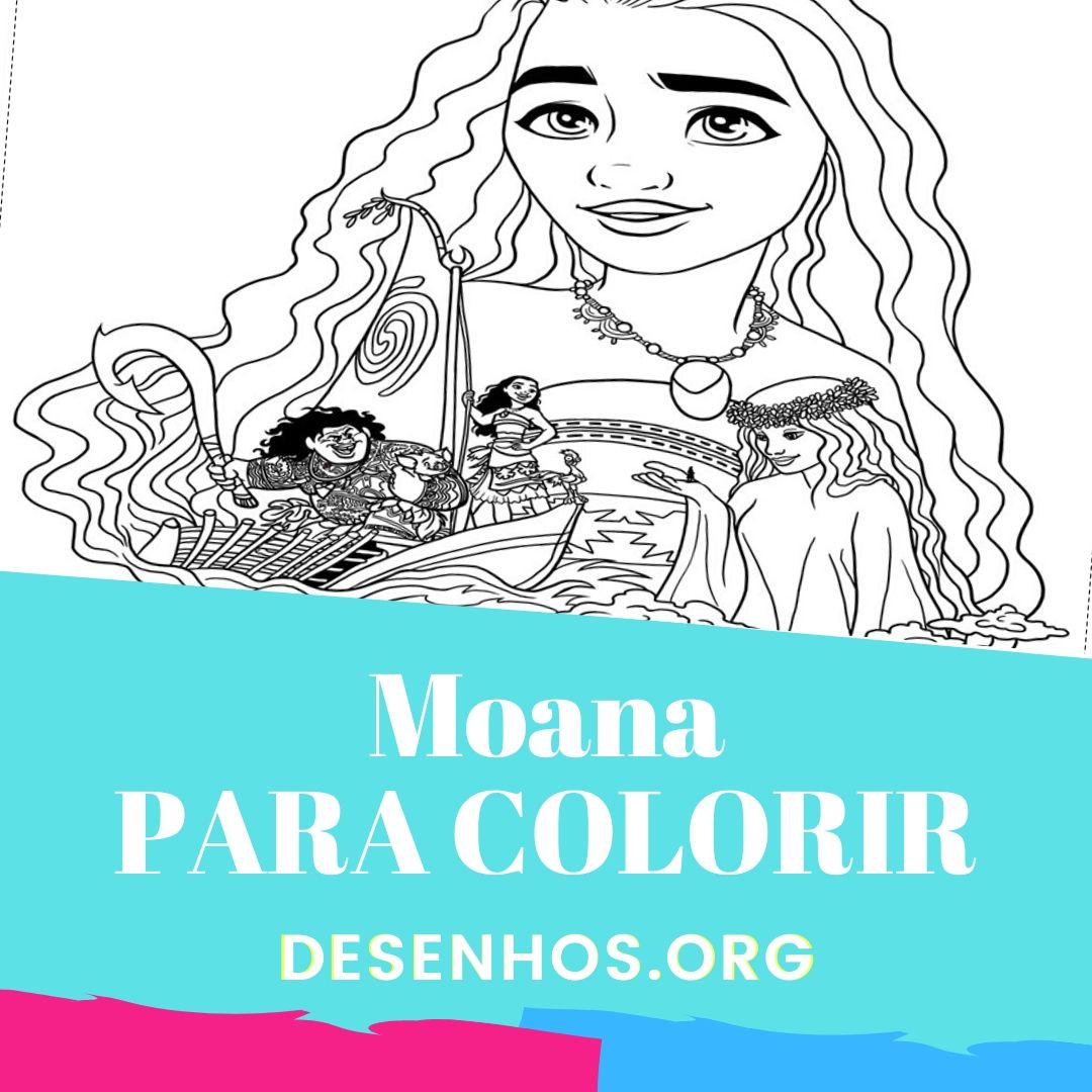 Desenhos da Moana para colorir!
