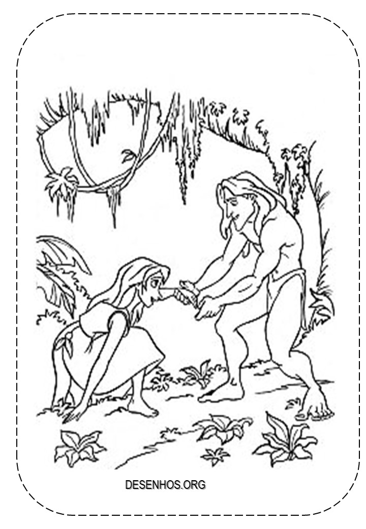 Tarzan Para colorir e imprimir!