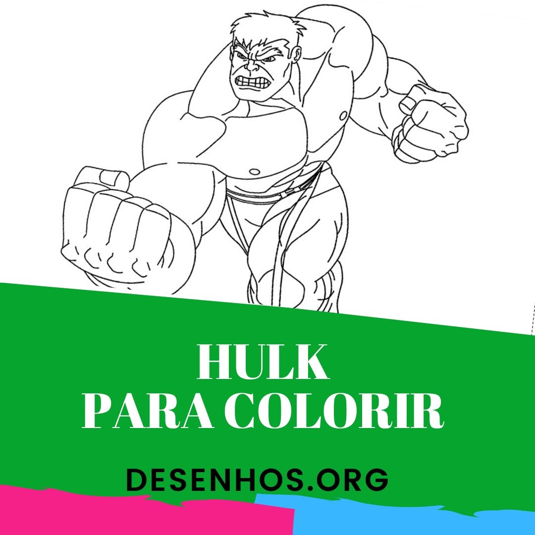 Hulk para colorir e imprimir!