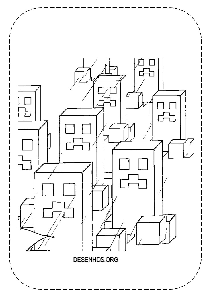Minecraft para colorir e imprimir!