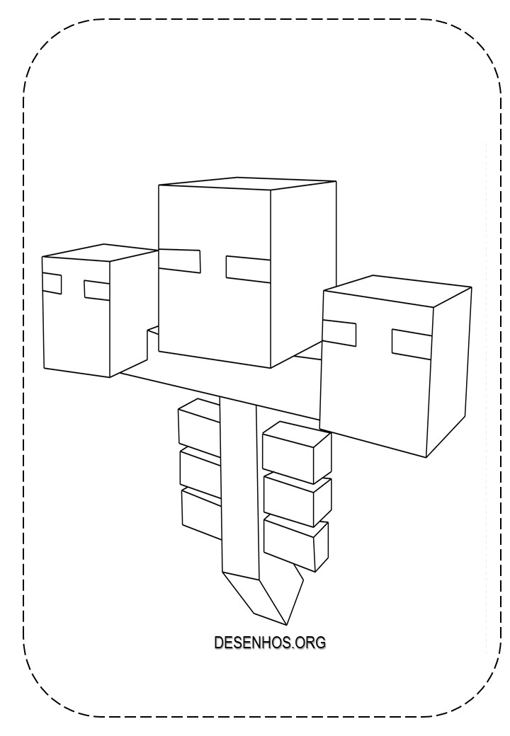 Minecraft esqueleto imprimir 1 –  – Desenhos para Colorir
