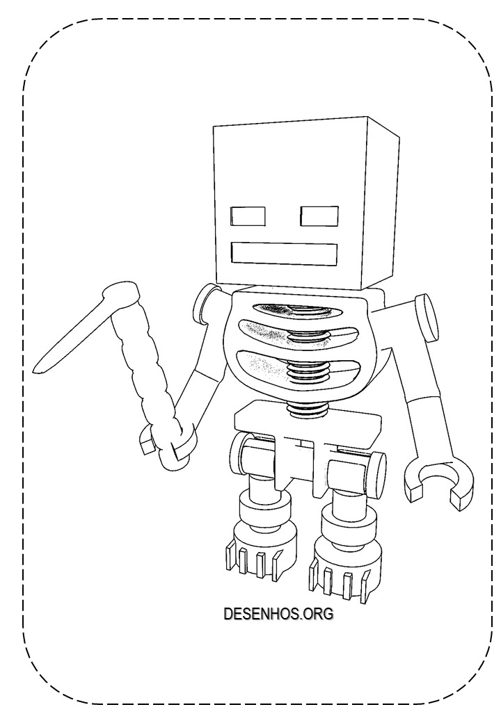 Minecraft para colorir e imprimir!